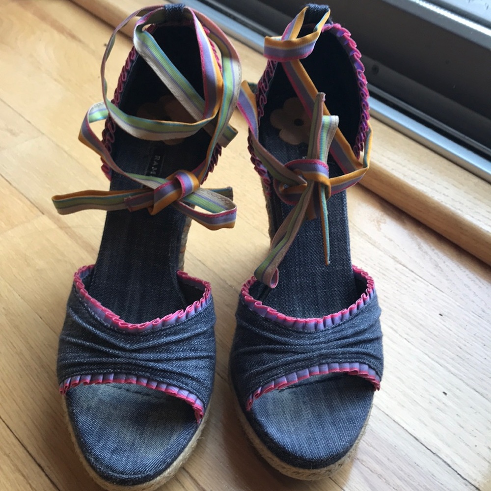 Rampage Blue denim wedge